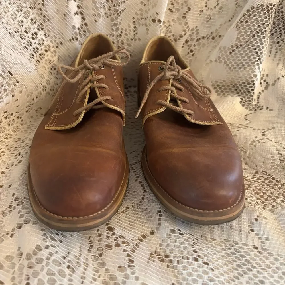 Johnston & Murphy 1850 Men's US 11 M Tan Leather & Memory Foam Oxford Shoes